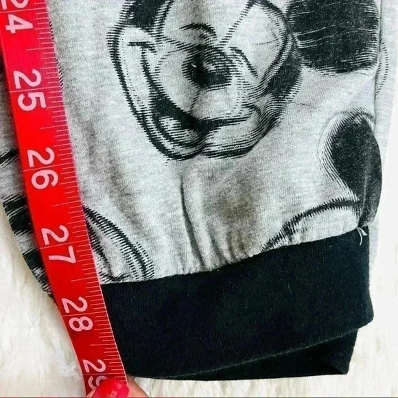 Disney Mickey Mouse Gray & Black Drawstring Cotton Blend Pants Size L - Picture 14 of 14